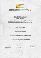 Certificate from the German Economic Chamber